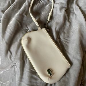 Women’s White Lacoste Wristlet